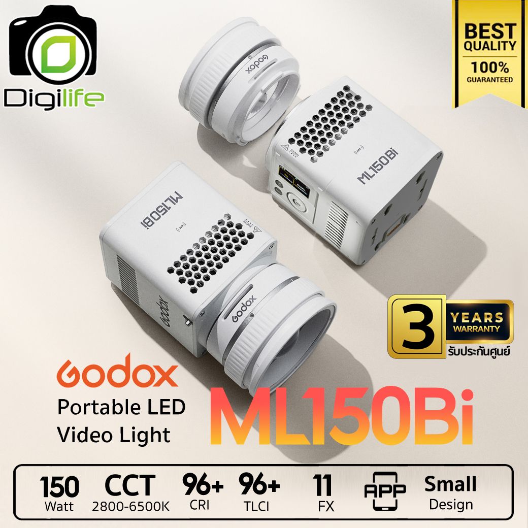 Godox LED ML150Bi 150W Bi-Color 2800K-6500K - Godox Mount - รับประกันศูนย์ Godox Thailand 3 ปี