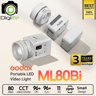 Godox LED ML80Bi 80W Bi-Color 2800K-6500K - Godox Mount - รับประกันศูนย์ Godox Thailand 3 ปี Godox LED ML80Bi 80W Bi-Color 2800K-6500K - Godox Mount - รับประกันศูนย์ Godox Thailand 3 ปี