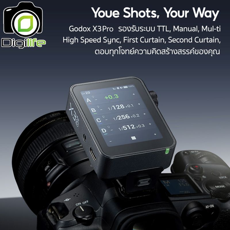 Godox Trigger X3Pro, TTL Wireless Flash Trigger 2.4GHz - รับประกันศูนย์ Godox Thailand 3ปี