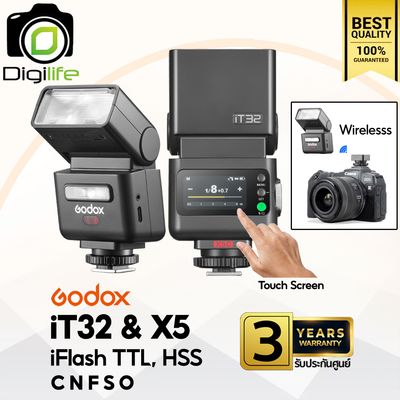Godox Flash iT32 & X5 - TTL HSS - ออโต้, แมนนวล iFlash, Pocket Flash - รับประกันศูนย์ Godox Thailand 3ปี Godox Flash iT32 & X5 - TTL HSS - ออโต้, แมนนวล iFlash, Pocket Flash - รับประกันศูนย์ Godox Thailand 3ปี