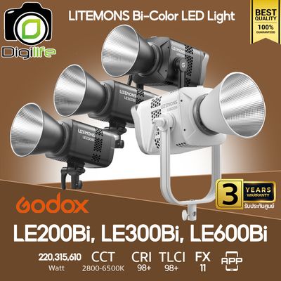 Godox LED Litemons LE200Bi, LE300Bi, LE600Bi - 2800-6500K - Bowen Mount - รับประกันศูนย์ Godox Thailand 3ปี Godox LED Litemons LE200Bi, LE300Bi, LE600Bi - 2800-6500K - Bowen Mount - รับประกันศูนย์ Godox Thailand 3ปี