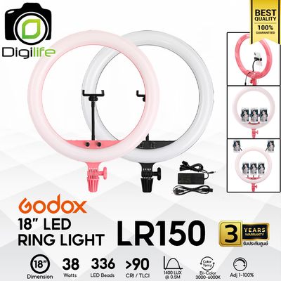 Godox LED Ring LR150 - 18 นิ้ว ไฟแต่งหน้า-ถ่ายรีวิว-Liveสด-ปรับสีได้ Godox LED Ring LR150 - 18 นิ้ว ไฟแต่งหน้า-ถ่ายรีวิว-Liveสด-ปรับสีได้