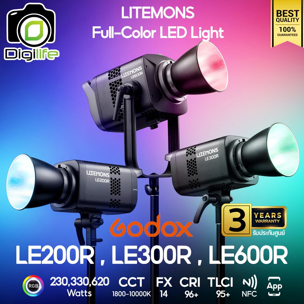 Godox LED LE200R, LE300R, LE600R - RGB  Litemons LED - Bowen Mount
