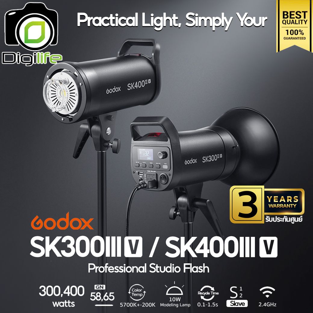 Godox Flash SK300IIIV, SK400IIIV ( 300W, 400W ) - Bowen Mount