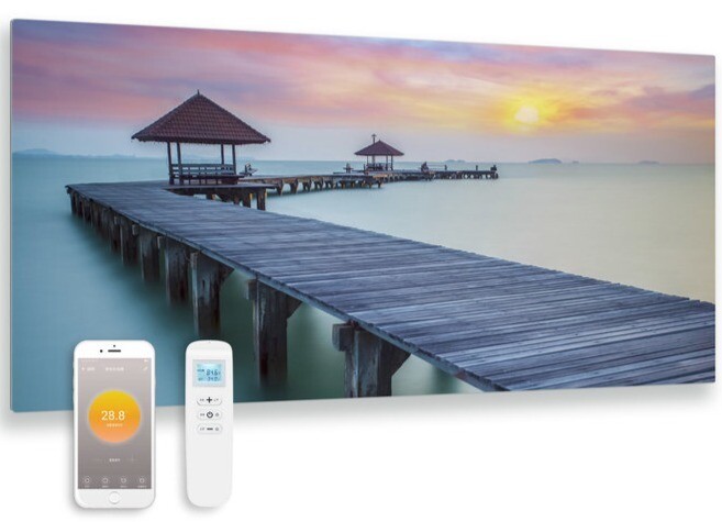 infrarood paneel glas, 60x120 cm,700 watt, pier