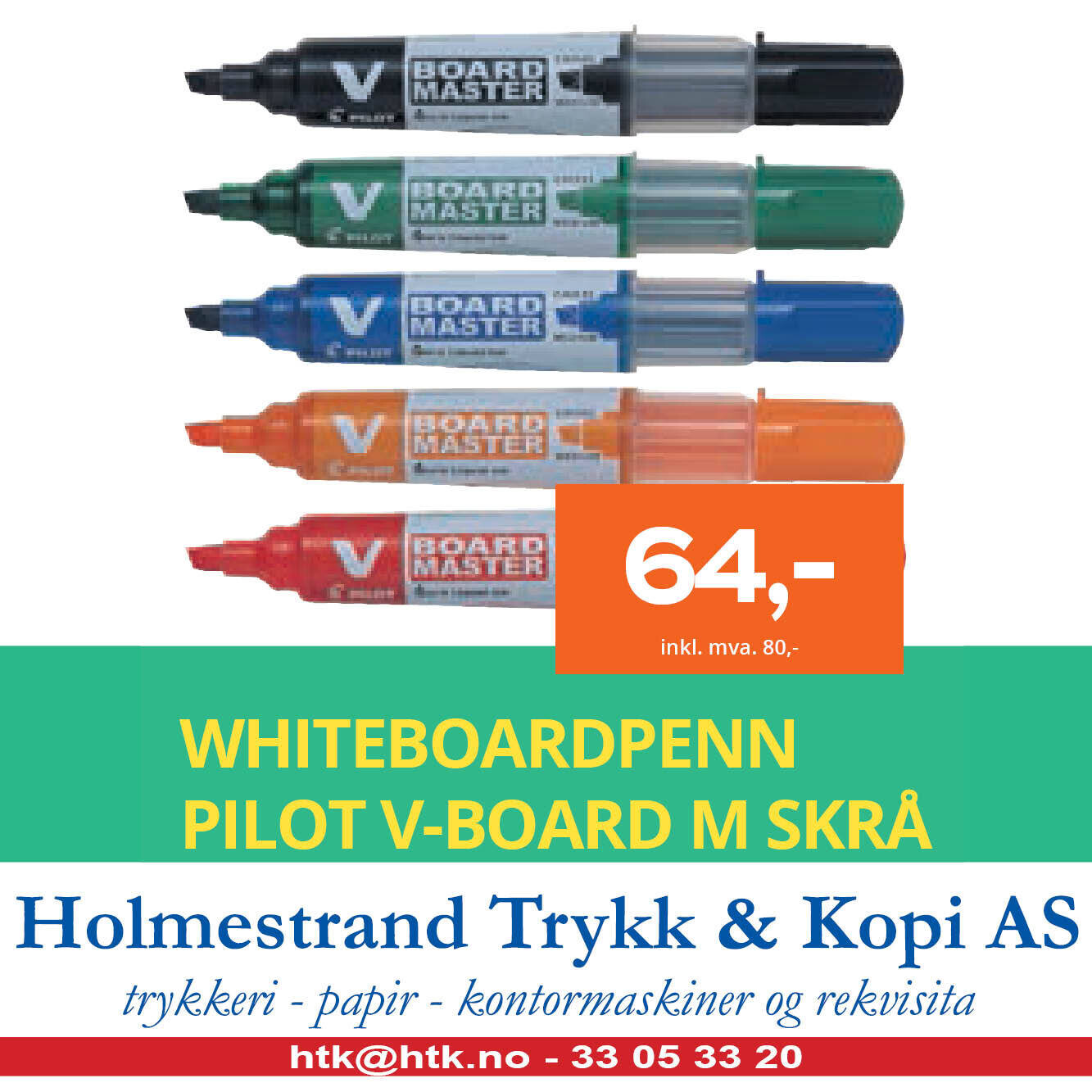 Whiteboardpenn PILOT V-Board M skrå (5)