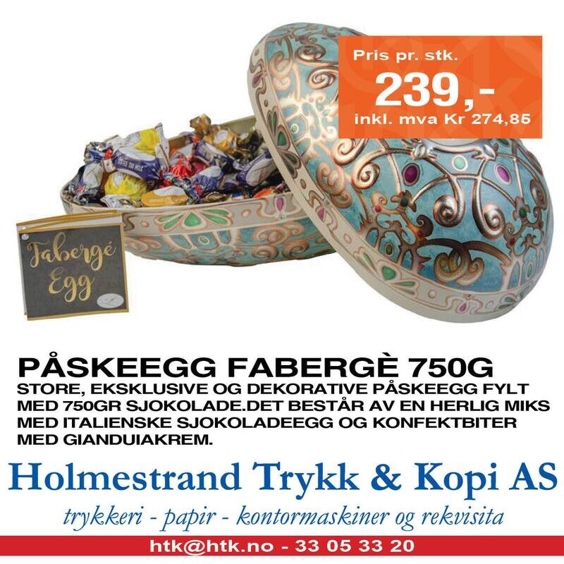 Påskeegg CARL CHOKLAD Fabergè 750g