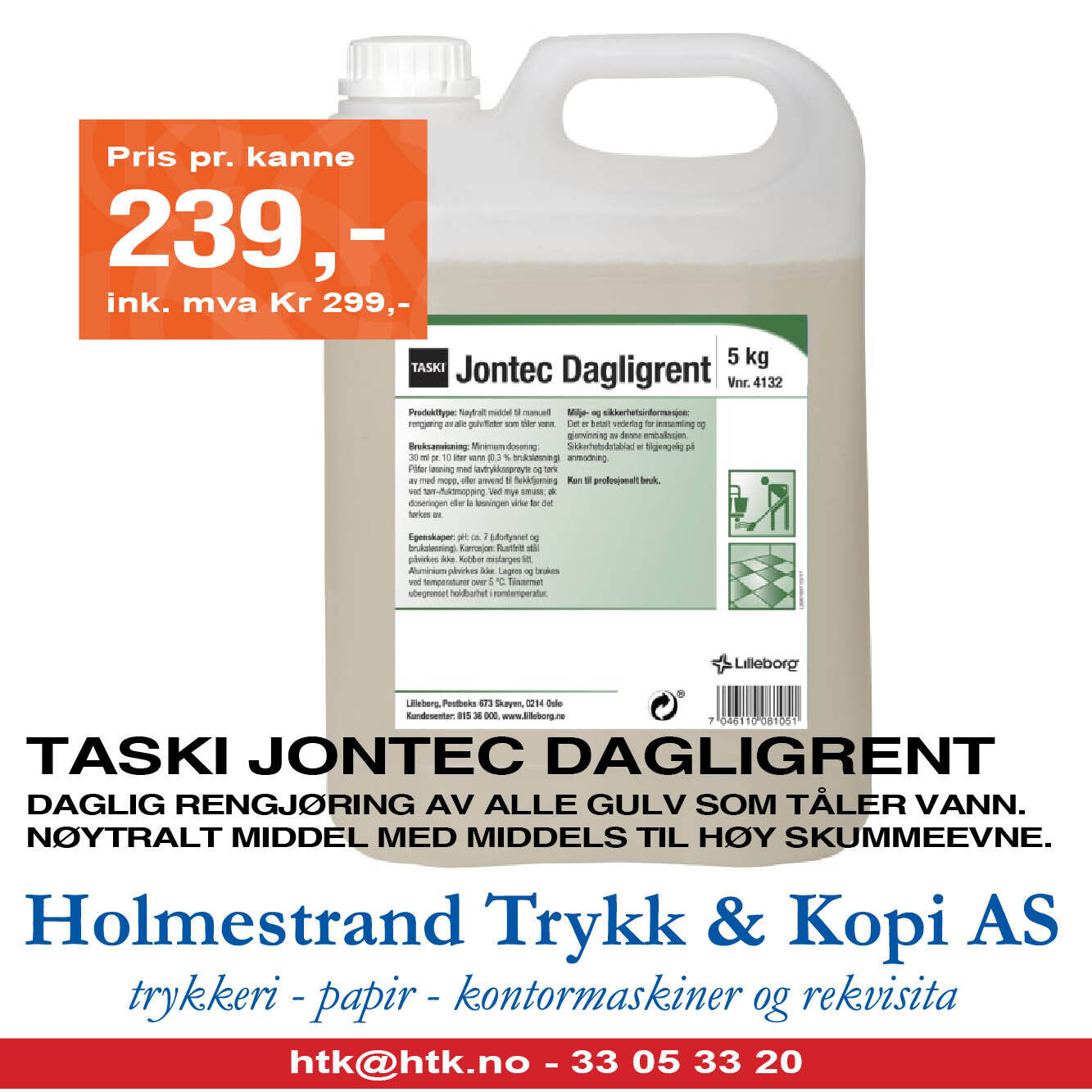 TASKI JONTEC DAGLIGRENT