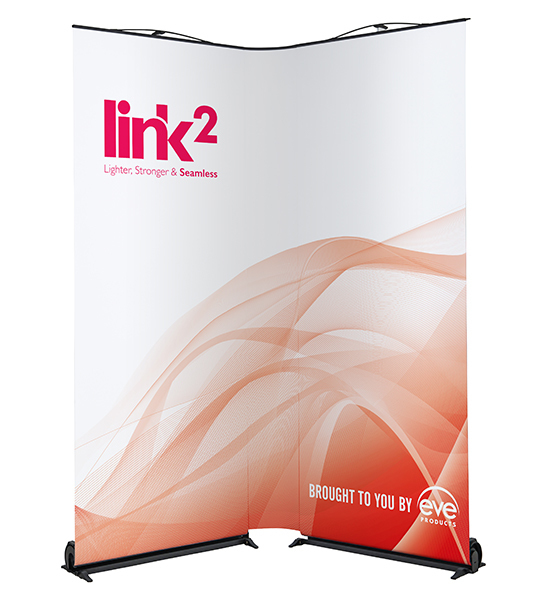 Double Link Roller Banner (2 stands) with Flexi Link Panel
