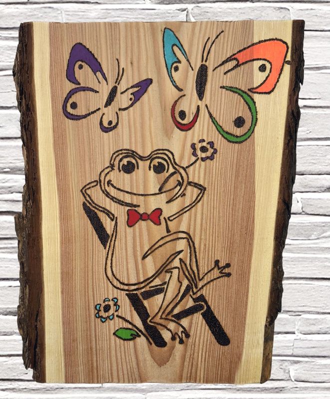 Wandbild – Buntes Froschbild