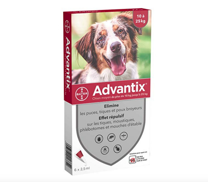 Bayer - Advantix Chien Moyen 4 pipettes