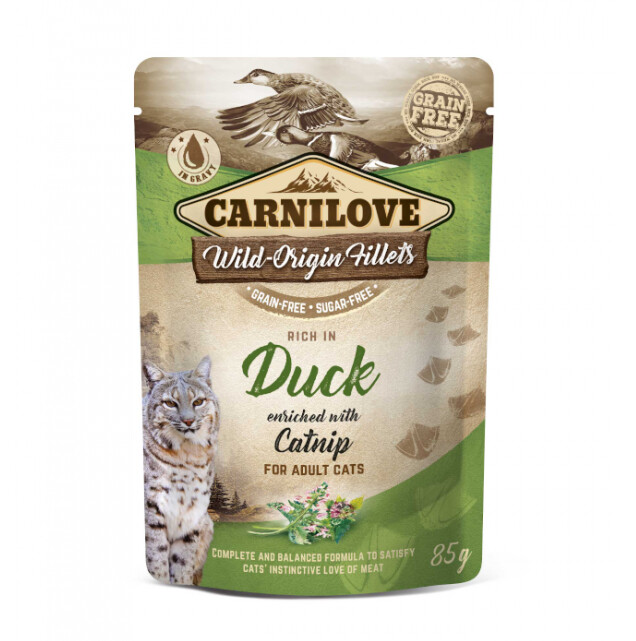 Carnilove - Pochon canard et herbe à chat 85g