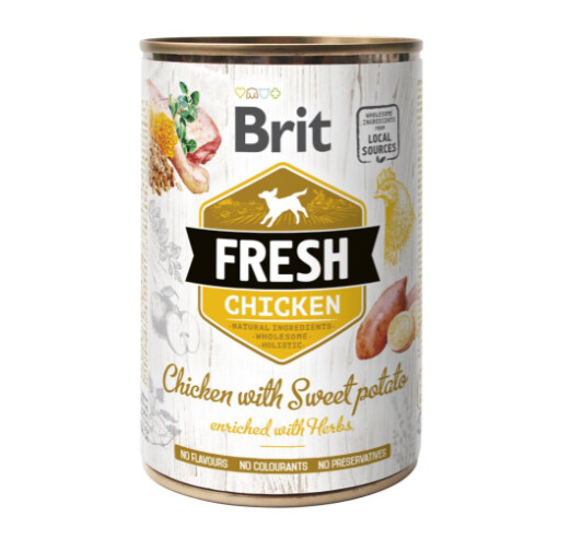 Brit Fresh - Boîte poulet et patate douce 400g
