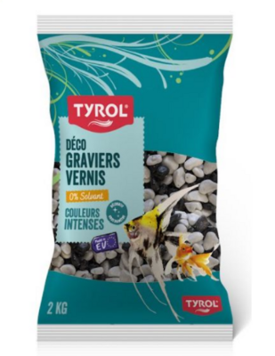 Tyrol - Graviers vernis pour aquarium 2kg
