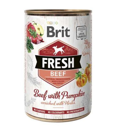 Brit Fresh - Boite boeuf et courge 400g