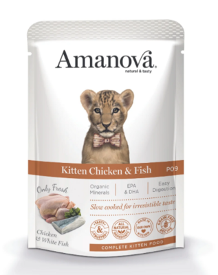 Amanova - Sachet Kitten poulet et poisson 85g