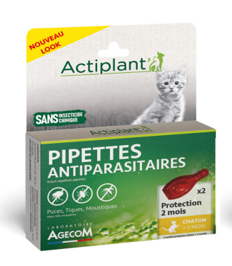 Actiplant - Pipettes antiparasitaire chaton x 2 pipettes