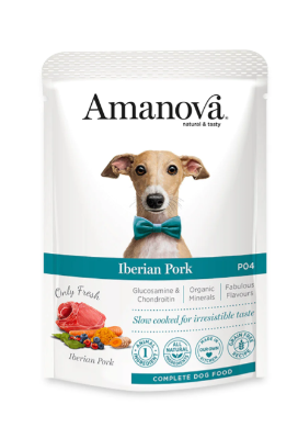 Amanova - Sachet Chien adulte Porc ibérique 85g