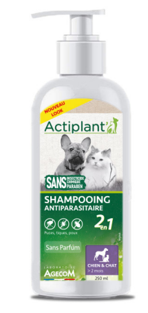 Actiplant - Shampoing Antiparasitaire chien et chat 250ml
