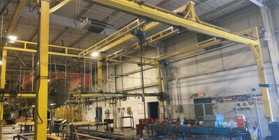 ​1 - USED FREE STANDING (3) 500 LB. HOIST SYSTEM