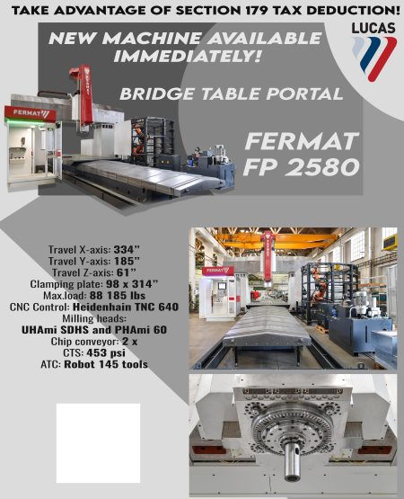​1 – NEW 334” X 185” FERMAT FP 2580 BRIDGE TABLE PORTAL