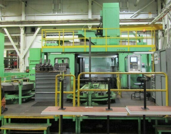 1 - USED 72” X 72” GIDDINGS AND LEWIS CNC VERTICAL TURRET LATHE WITH MILLING