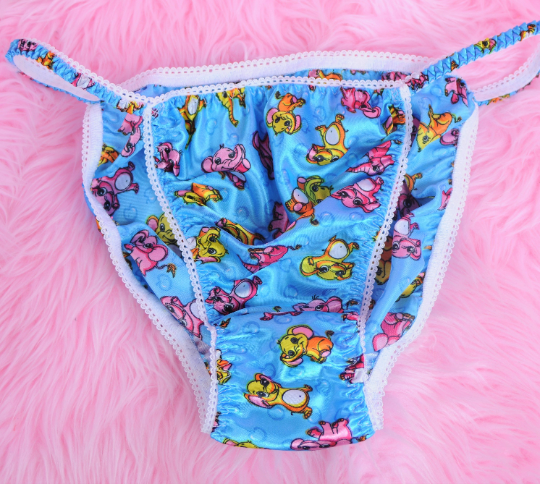 Ania's Poison MANties S - XXL Elephants cartoons Rare 100% polyester string bikini sissy mens underwear panties