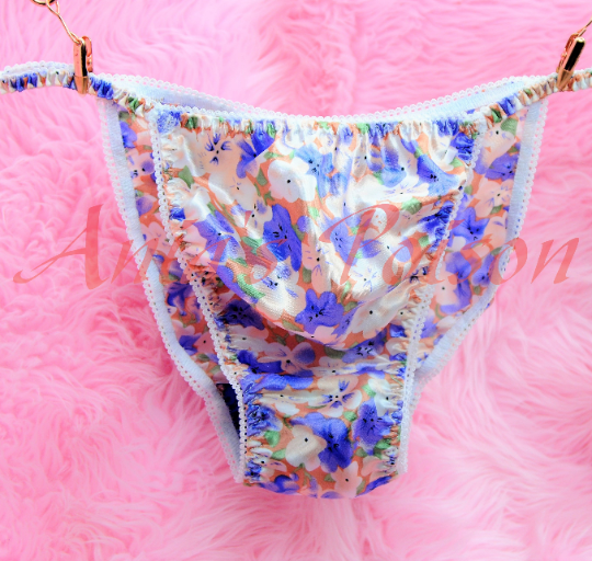Ania's Poison MANties S - XXL Floral pastel Spring Prints Rare 100% polyester string bikini sissy mens underwear panties LAST ONE M Ania's Poison MANties S - XXL Floral pastel Spring Prints Rare 100% polyester string bikini sissy mens underwear panties LAST ONE M