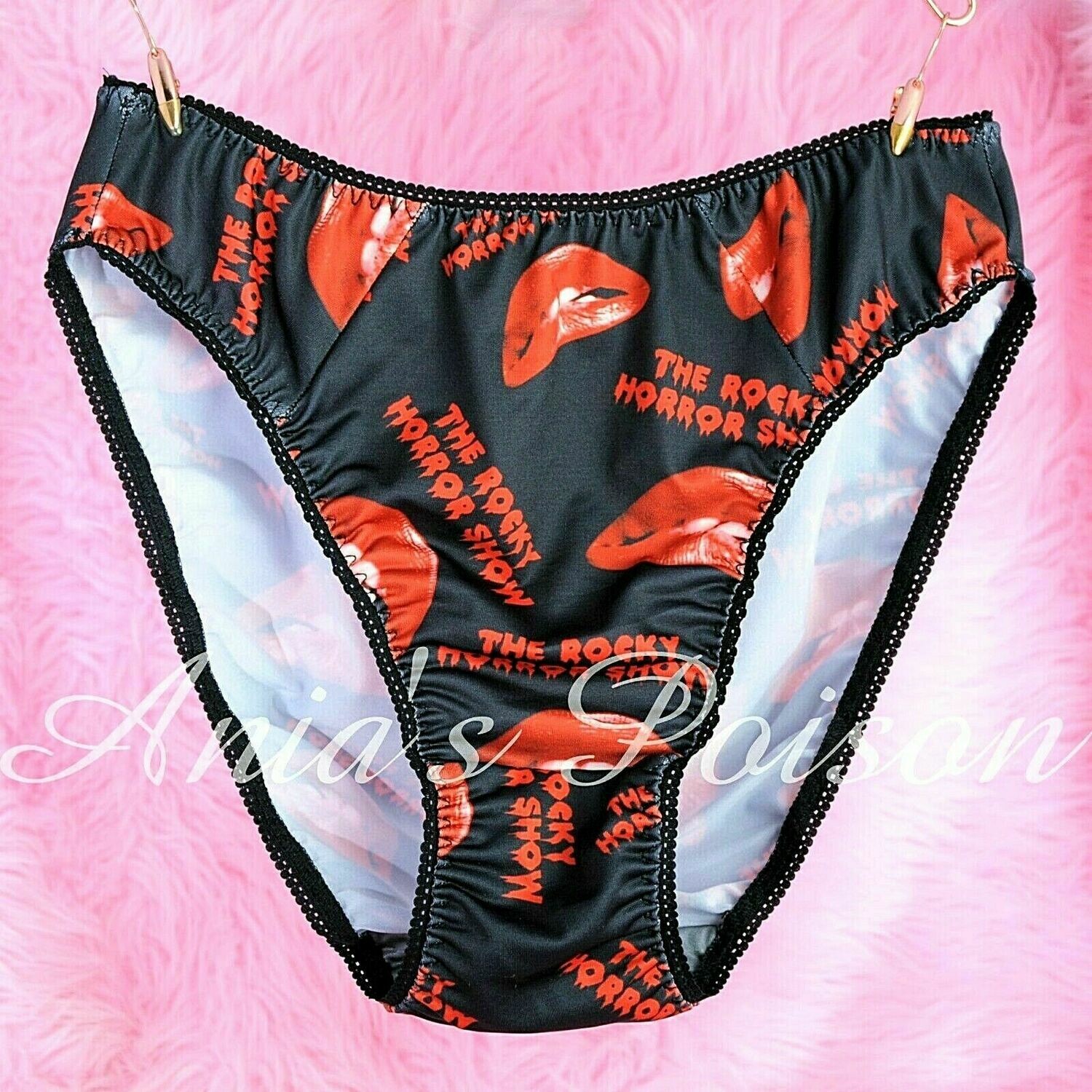 Amazing Truly Unisex HALLOWEEN Rocky Horror Picture show Stretch full cut bikini ladies or mens panties size 7 ONLY