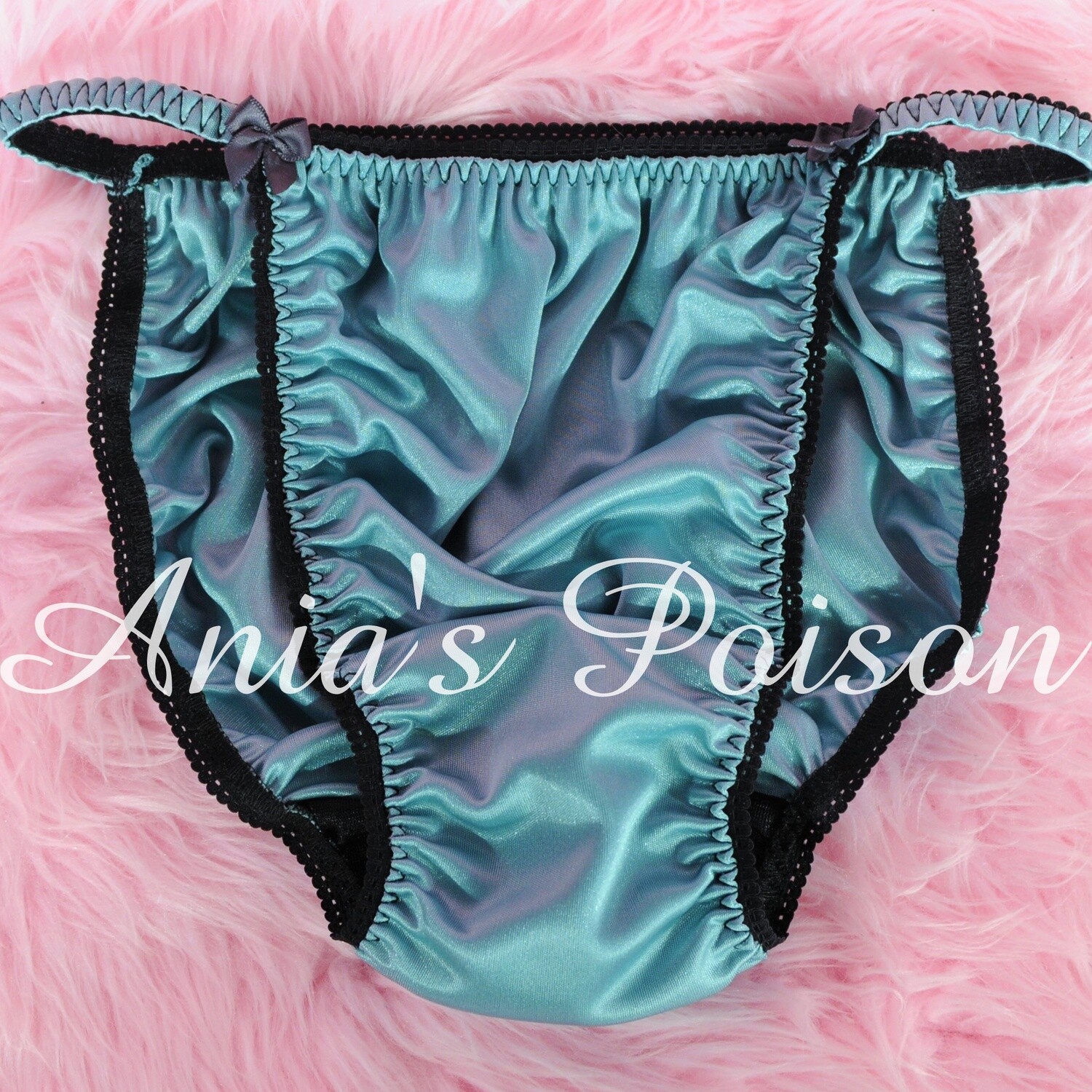 Ania's Poison MANties S - XL shiny Rare Butter Blue Green Soft Collection polyester string bikini sissy mens underwear panties