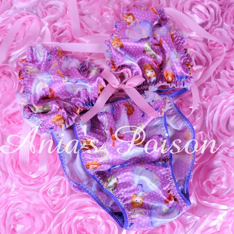 Ania's Poison MANties S - XXL Sophia Princess Prints Super Rare 100% polyester string bikini sissy mens underwear panties/ Bra / FULL Set Ania's Poison MANties S - XXL Sophia Princess Prints Super Rare 100% polyester string bikini sissy mens underwear panties/ Bra / FULL Set