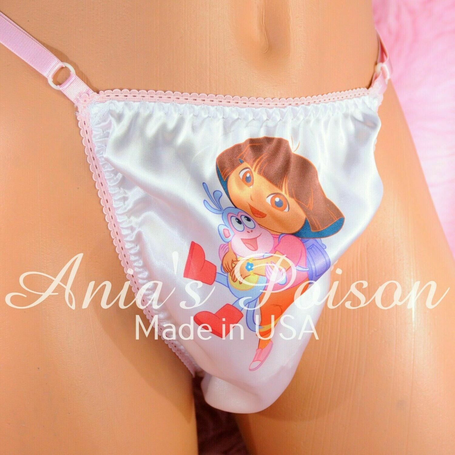 Rare Dora The Explorer Adjustable Sides OS Mens THONG panties
