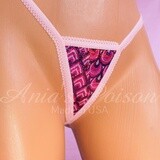 Micro thong Teeny Tiny Magenta Pink Metallic Sparkle G String Panties itsy bitsy super small Nothing There Dancer panties