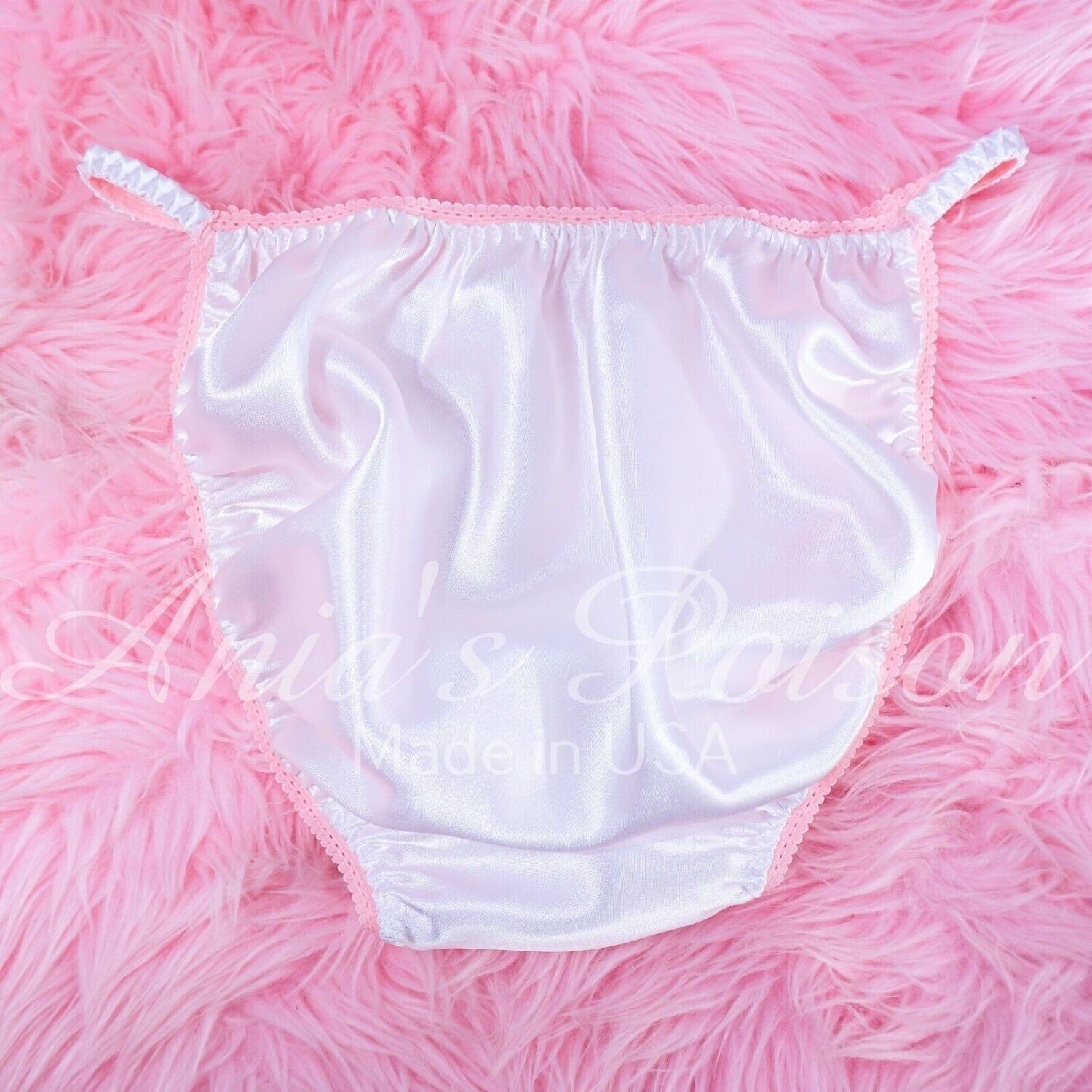 Ania's Poison Sissy Panties Hot Pink Satin String Bikini Shiny Men's Panties Underwear S-2X S 