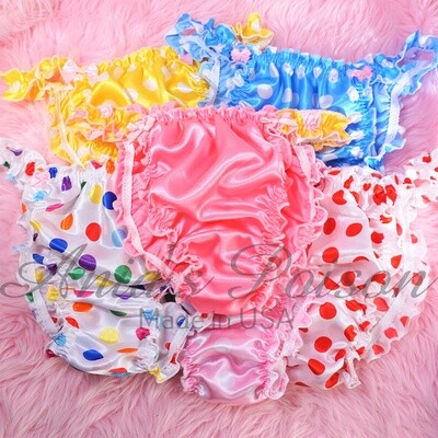 SPRING RUFFLES COLLECTION - Polka dot spring series Ruffled Satin Bikini for MEN