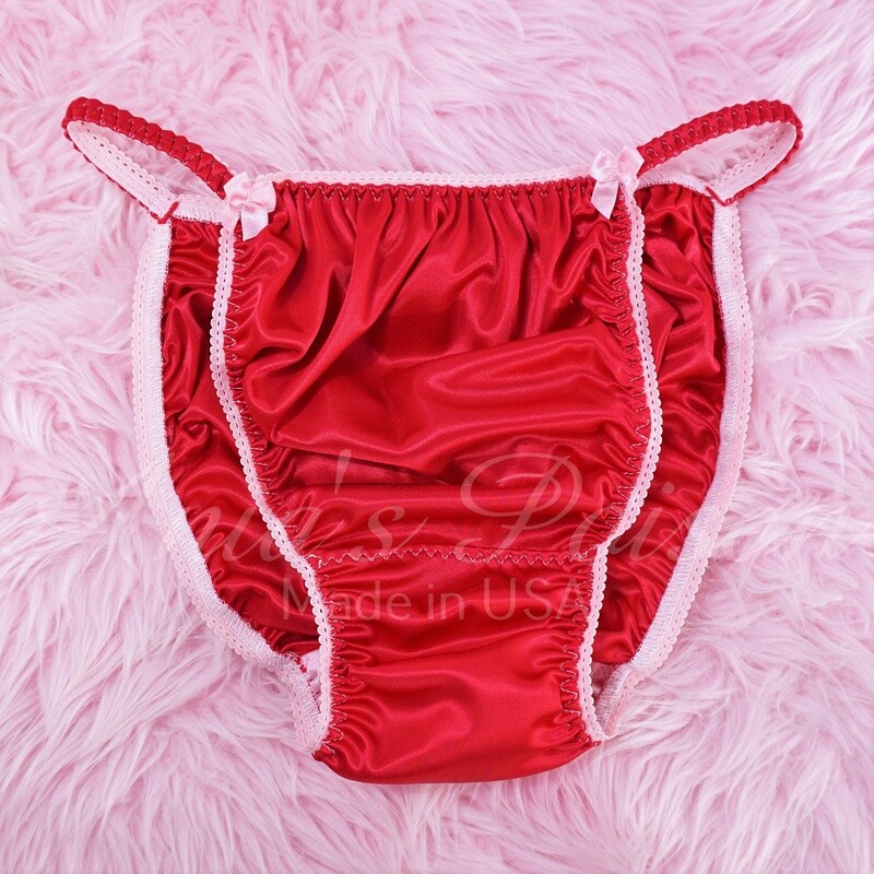 Ania's Poison MANties S - XL shiny Rare Butter Soft Hot Pink or Gray polyester string bikini sissy mens underwear panties