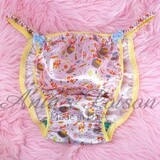 EASTER Bunny Baby Pink Blue Print Ania's Poison Cut sissy MENS SATIN Beautiful Shiny Silky wet look Mens holiday string Bikini panties