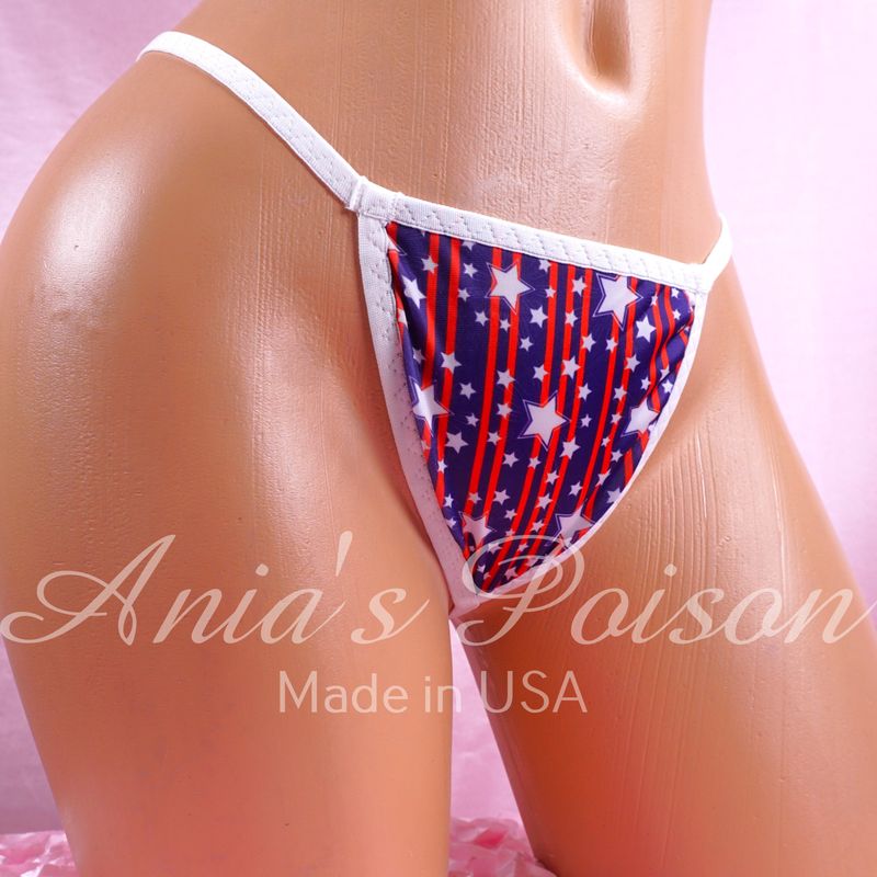 Teeny tiny Humiliation thong July 4th men's g string tiny penis micro pouch