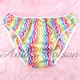 Anias Poison Full bikini cut Rainbow Chevron satin lined SISSY panties for men MANTIES sz M - XXL Deadstock LAST CHANCE