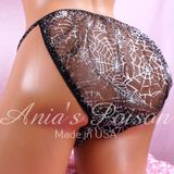 SALE MENS Halloween Collection Sheer sparkle Spider Web MESH glitter string bikini panties Poison Cut