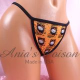 Teeny tiny Humiliation thong Halloween Kitty Cat men's g string tiny penis micro pouch