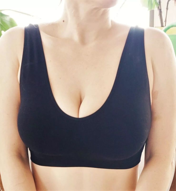Yoga Bra Black or Beige lounge workout Pilates Barely there unisex training bra sz XXS-2XL