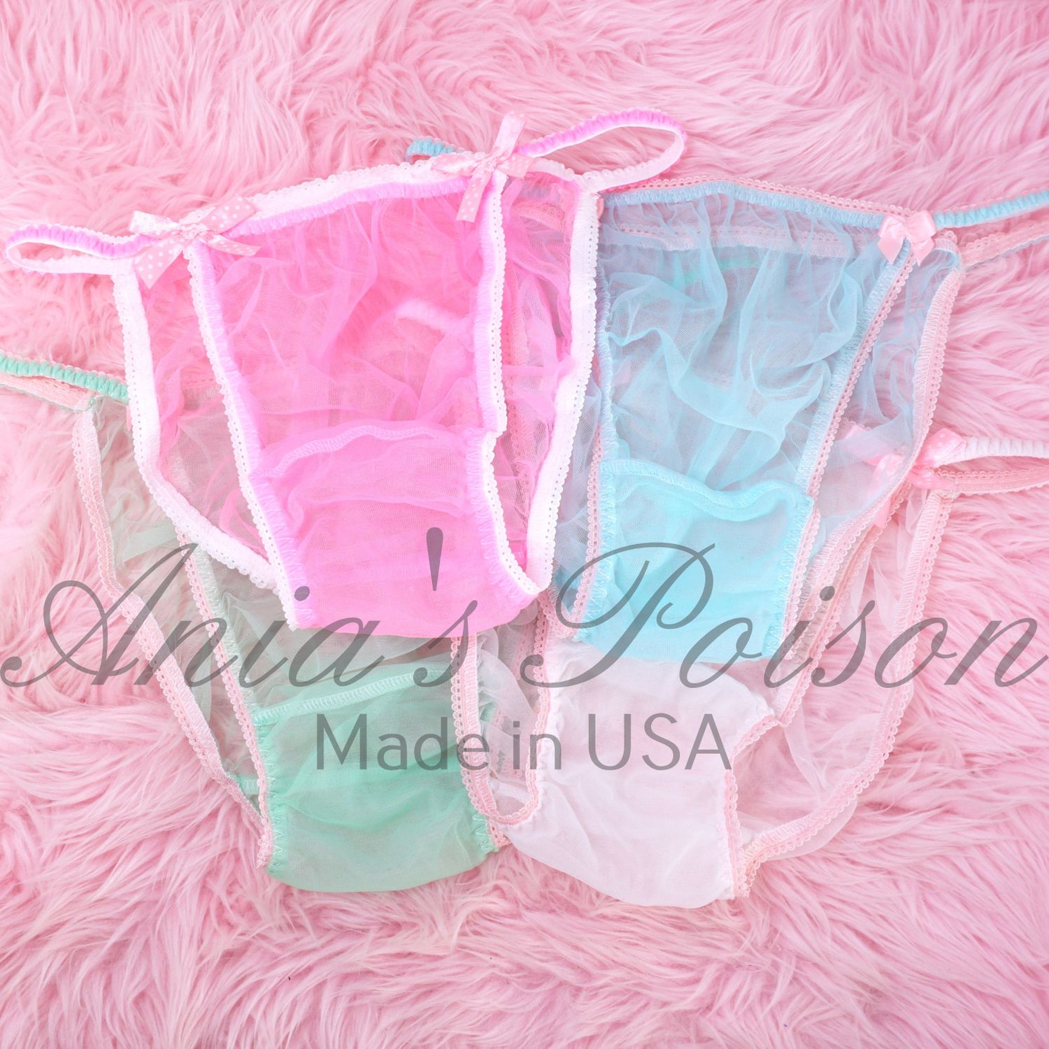 Ania's Poison Sissy Chiffon Nylon Panties Rare Vintage Style string bikini Soft Sheer 4 Colors! Sissy panties for men S - XXL - Limited! Ania's Poison Sissy Chiffon Nylon Panties Rare Vintage Style string bikini Soft Sheer 4 Colors! Sissy panties for men S - XXL - Limited!