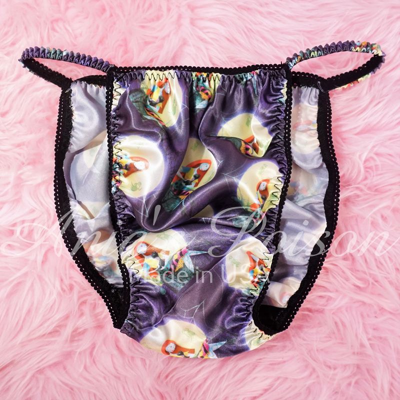 Satin Panties DEAD STOCK Christmas Nightmare HALLOWEEN Sally Jack Super Rare 100% polyester string bikini sissy mens underwear panties