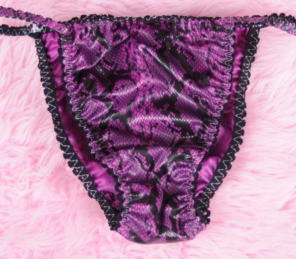 Ania's Poison MANties Vinyl Snake Skin Dancer string bikini Sissy naughty panties for men S - XXL