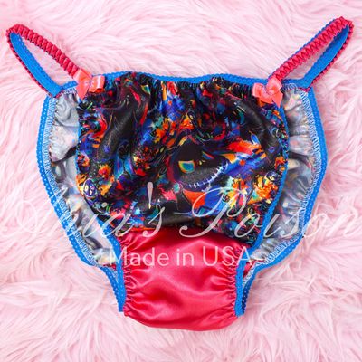 Satin Panties for Men Halloween HOt Pink Jack Nightmare 100% polyester SATIN string bikini panties Ania's poison Cut S- XXL