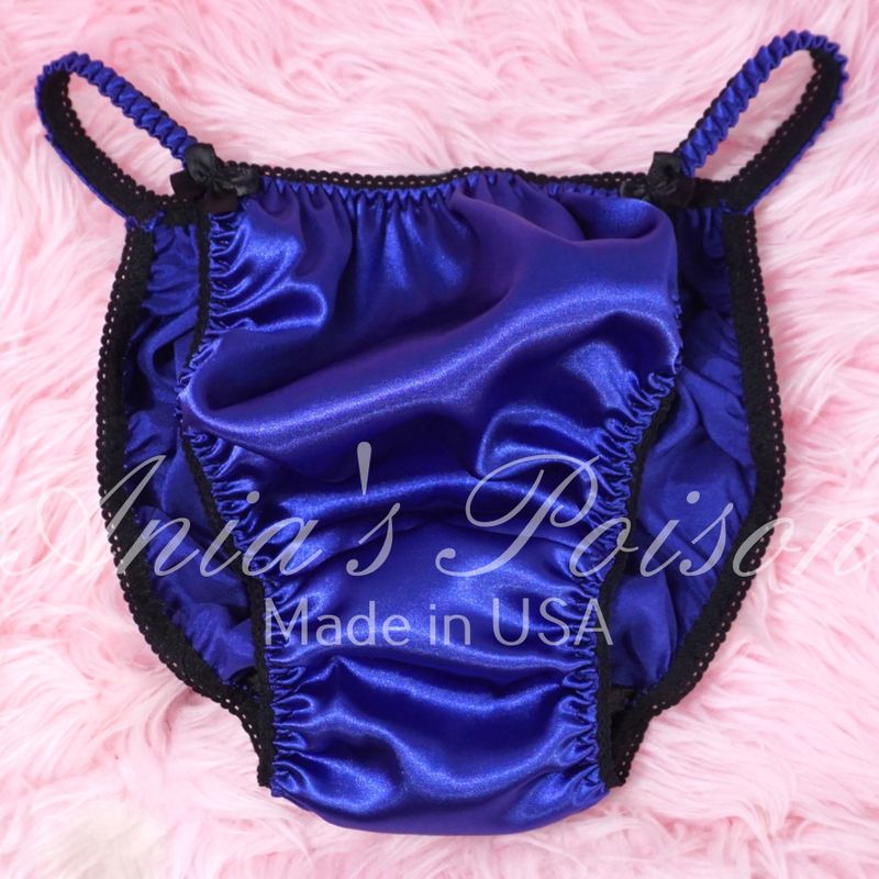 Ania's Poison String Bikini Royal Blue S - XXL shiny Rare 100% polyester string bikini sissy mens underwear panties Ania's Poison String Bikini Royal Blue S - XXL shiny Rare 100% polyester string bikini sissy mens underwear panties