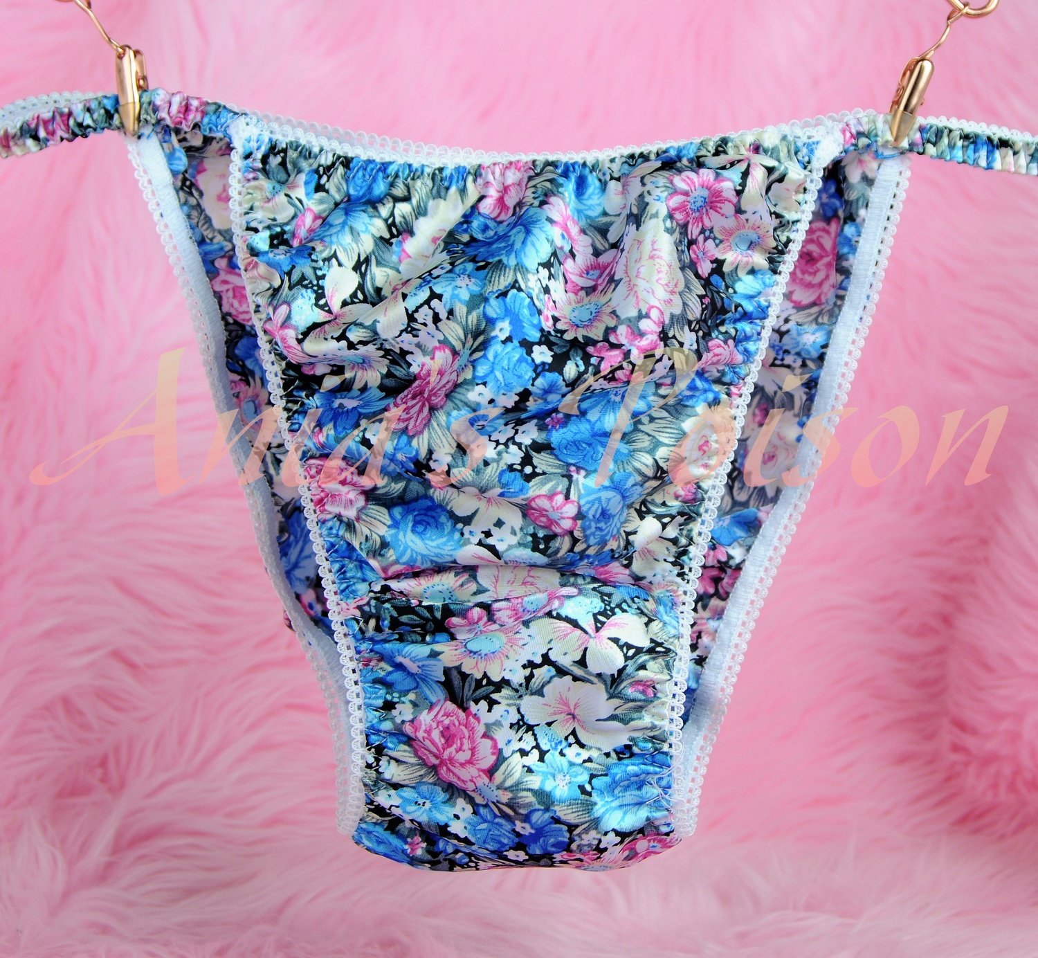 Ania's Poison MANties S - XXL Floral pastel Spring Prints Rare 100% polyester string bikini sissy mens underwear panties