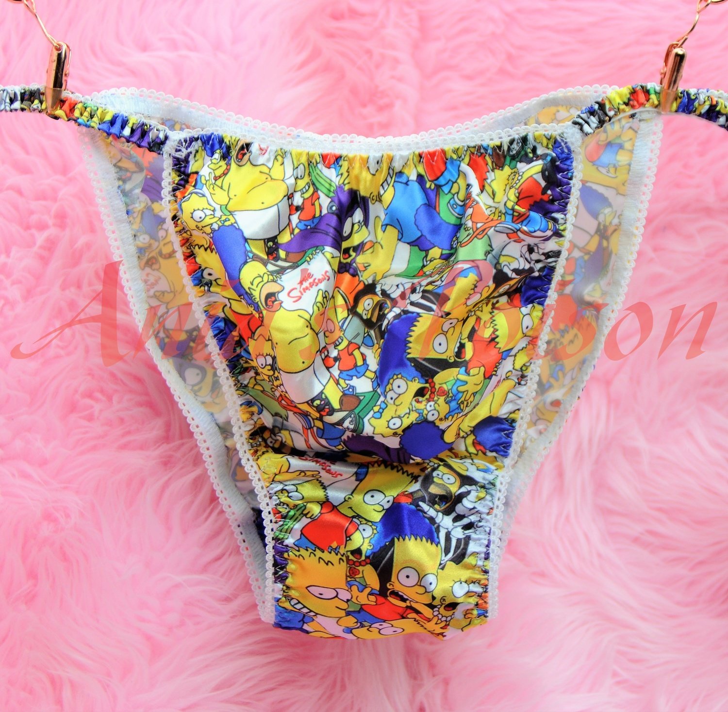 Ania's Poison MANties Simpson Homer Character Print Super Rare 100% polyester string bikini sissy mens underwear panties