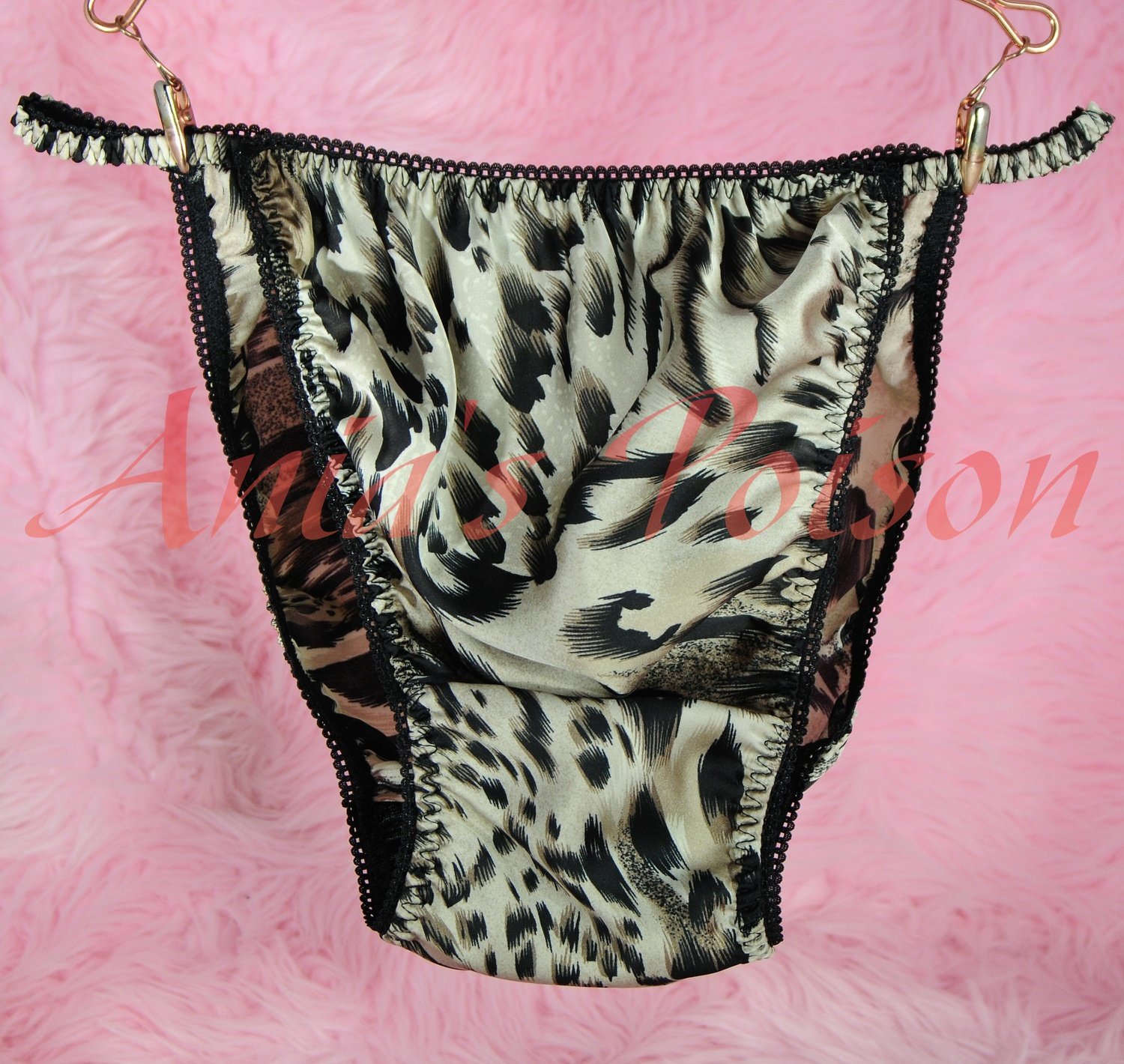 Ania's Poison MANties S - XXL Polka Dot shiny Rare 100% polyester string bikini sissy mens underwear panties